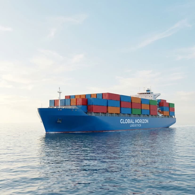 Cargo vessel at sea