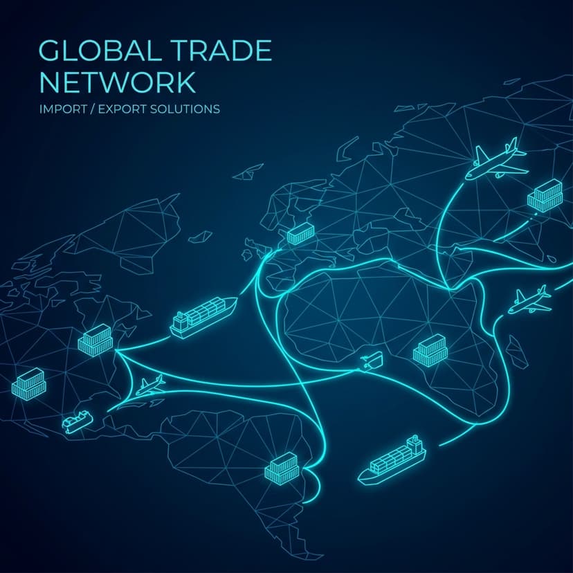 Global trade network visualization